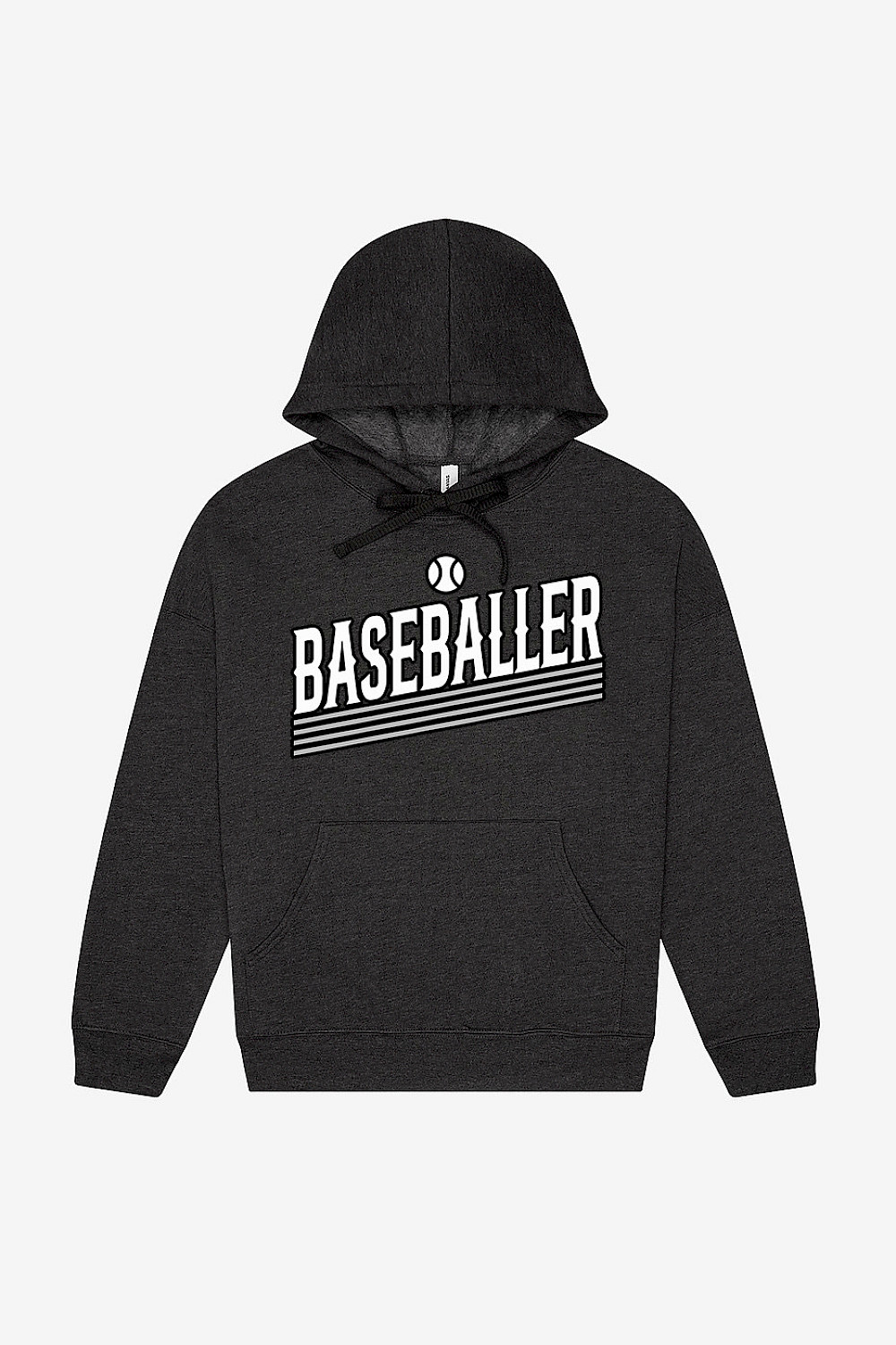 Unisex Sponge Fleece Pullover DTM Hoodie - Baseballer (Underlines)